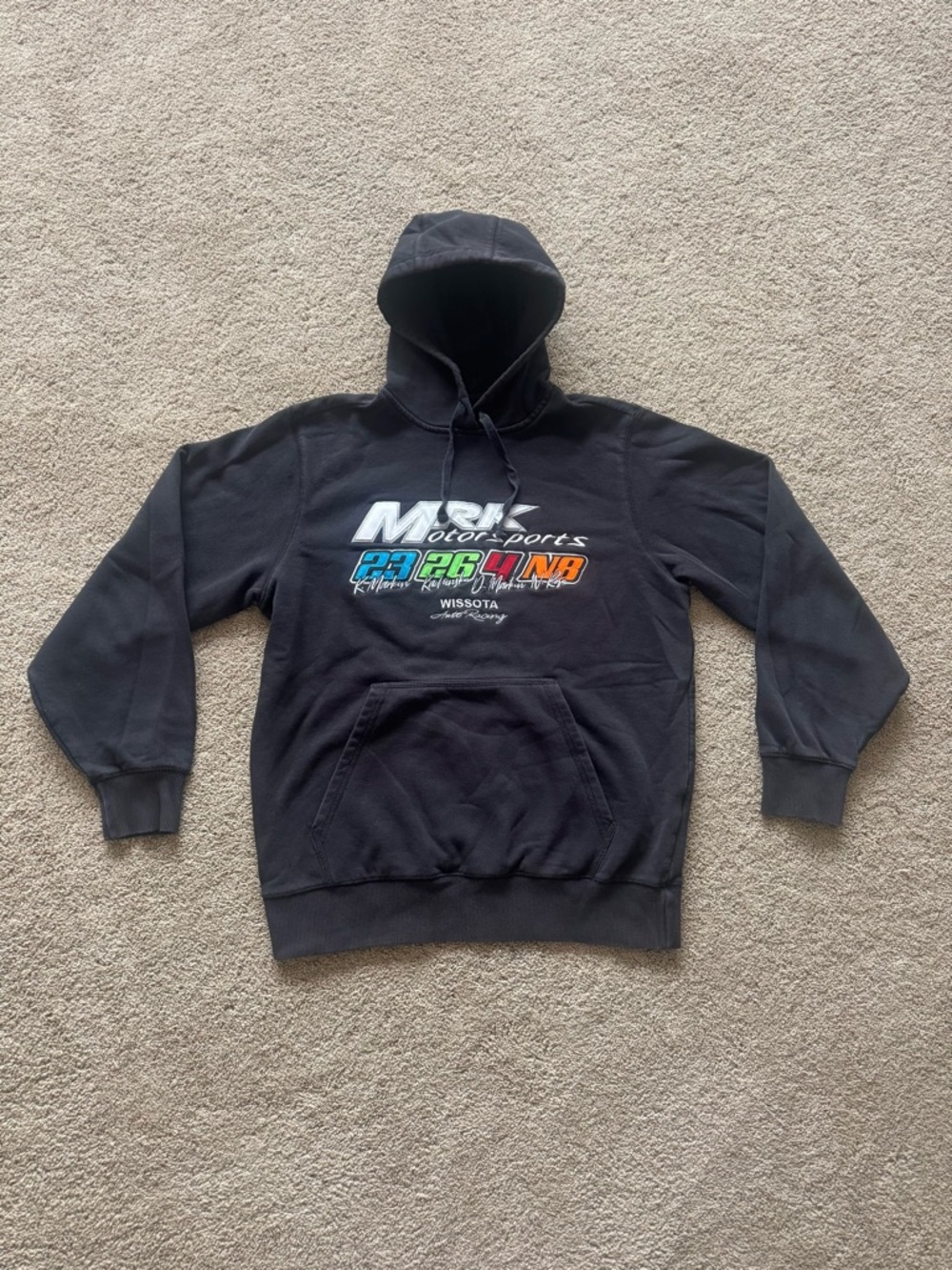 Men’s Medium MRK Motorsports Racing Black Graphic Hoodie